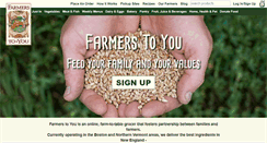 Desktop Screenshot of farmerstoyou.com