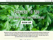 Tablet Screenshot of farmerstoyou.com